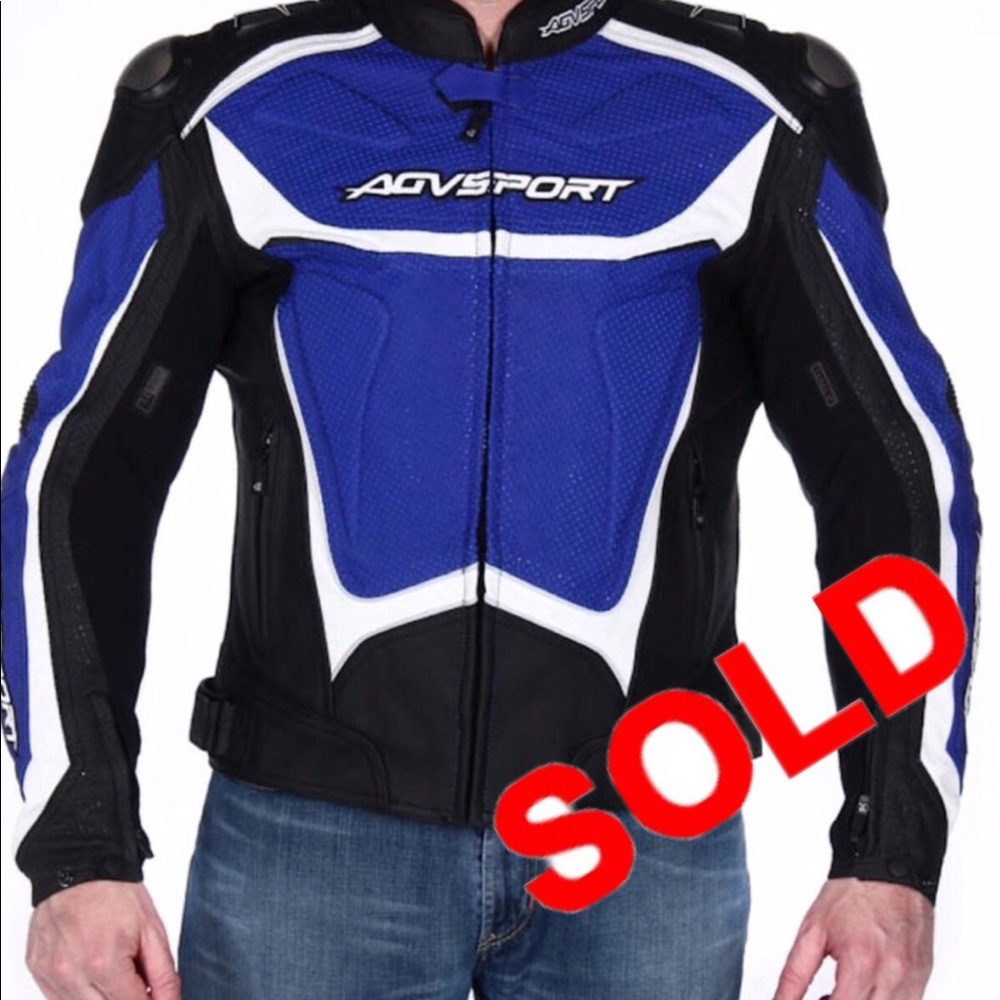 AGV Sport Laguna Leather Motorcycle ๐ Jacket ๐ - Picture 1 of 8